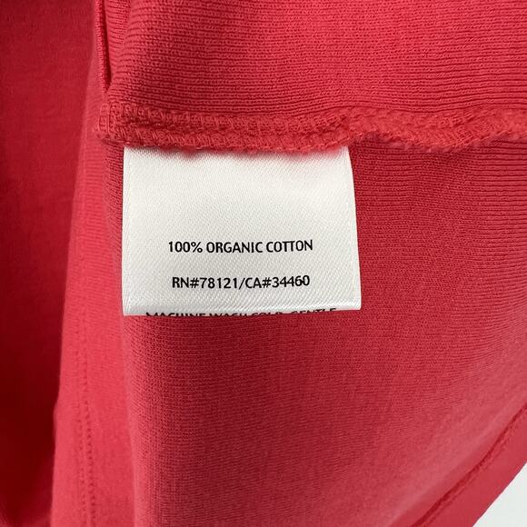 Eileen Fisher Shirt Women's Large Radish Red Tank Organic Cotton Minimal Ribbed - Picture 4 of 7